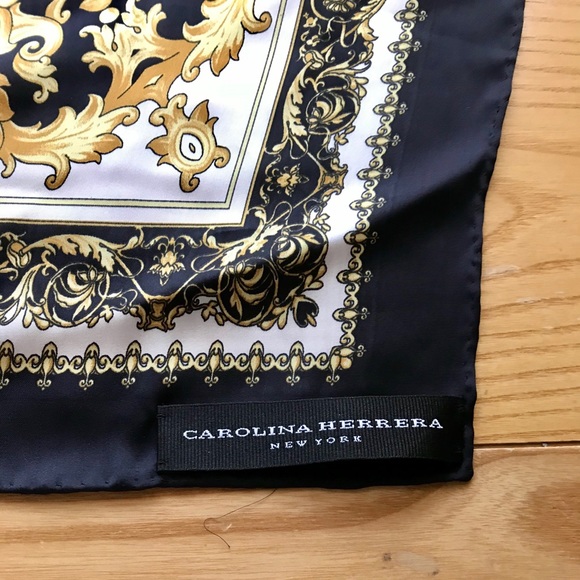 Carolina Herrera silk scarf, gently used. - Picture 4 of 4